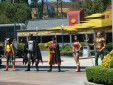 The Justice League is on hand to greet guests